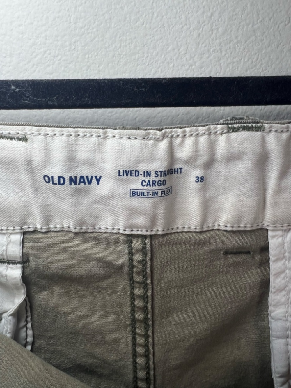 Old Navy Lived In Straight Flex Camo Cargo Shorts Green Utility Military 38x10" - Picture 11 of 12